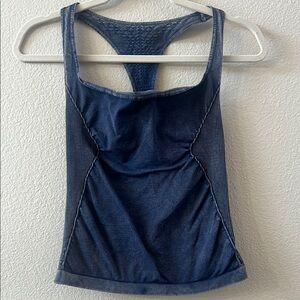 Fitted Blue Cut Out Tank Top size M/l EUC